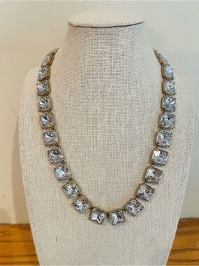 J. Crew Square Crystal Statement Necklace Blogger Fav